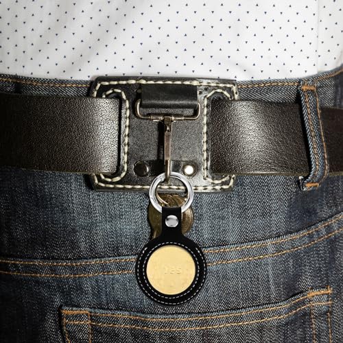 Llavero porta monedas YUXIANLB en cuero PU negro miniatura 5