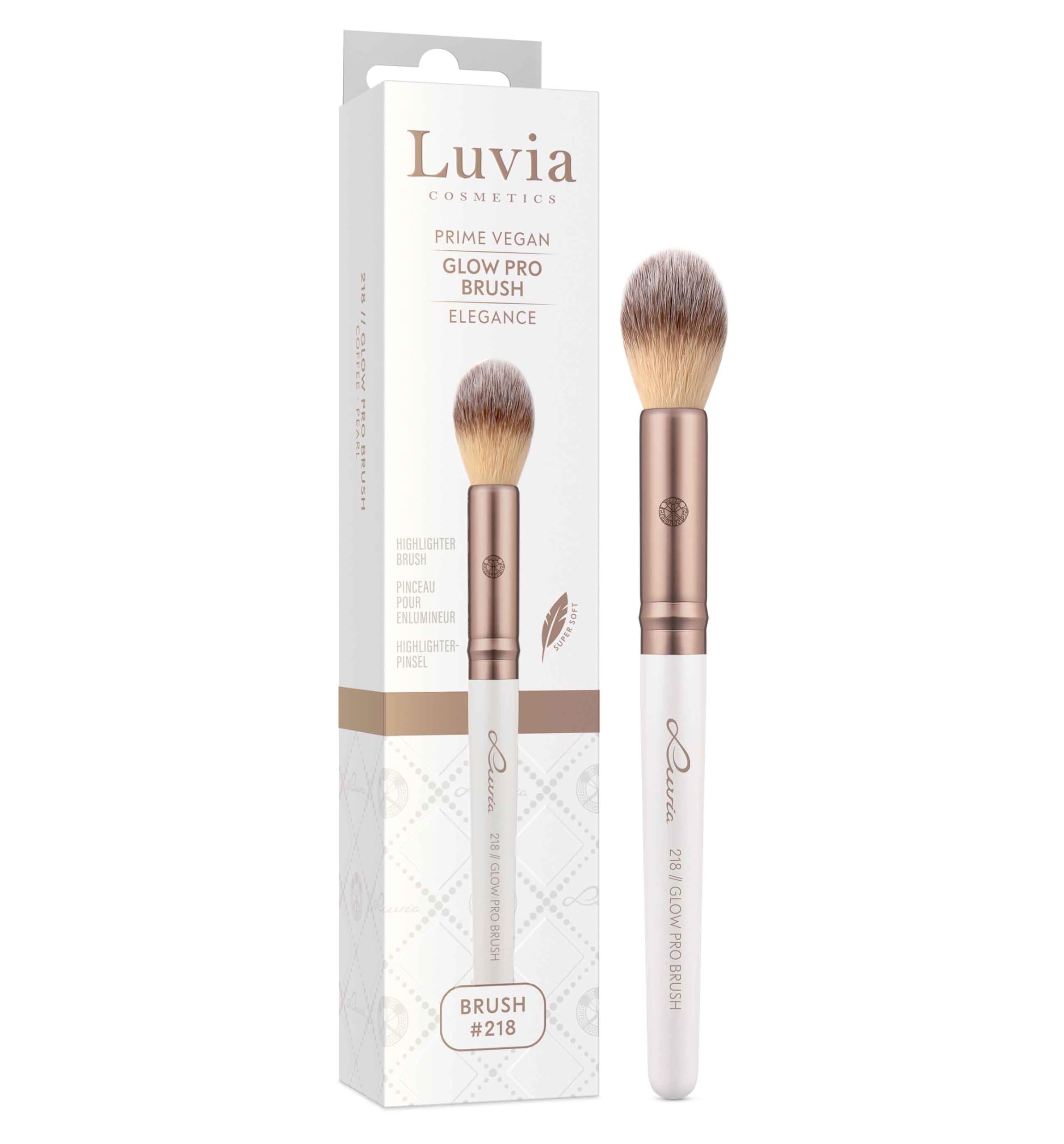 Luvia Cosmetics Professional Make-Up Brush, Round, Vegan, Pearl, Highlighter Brush