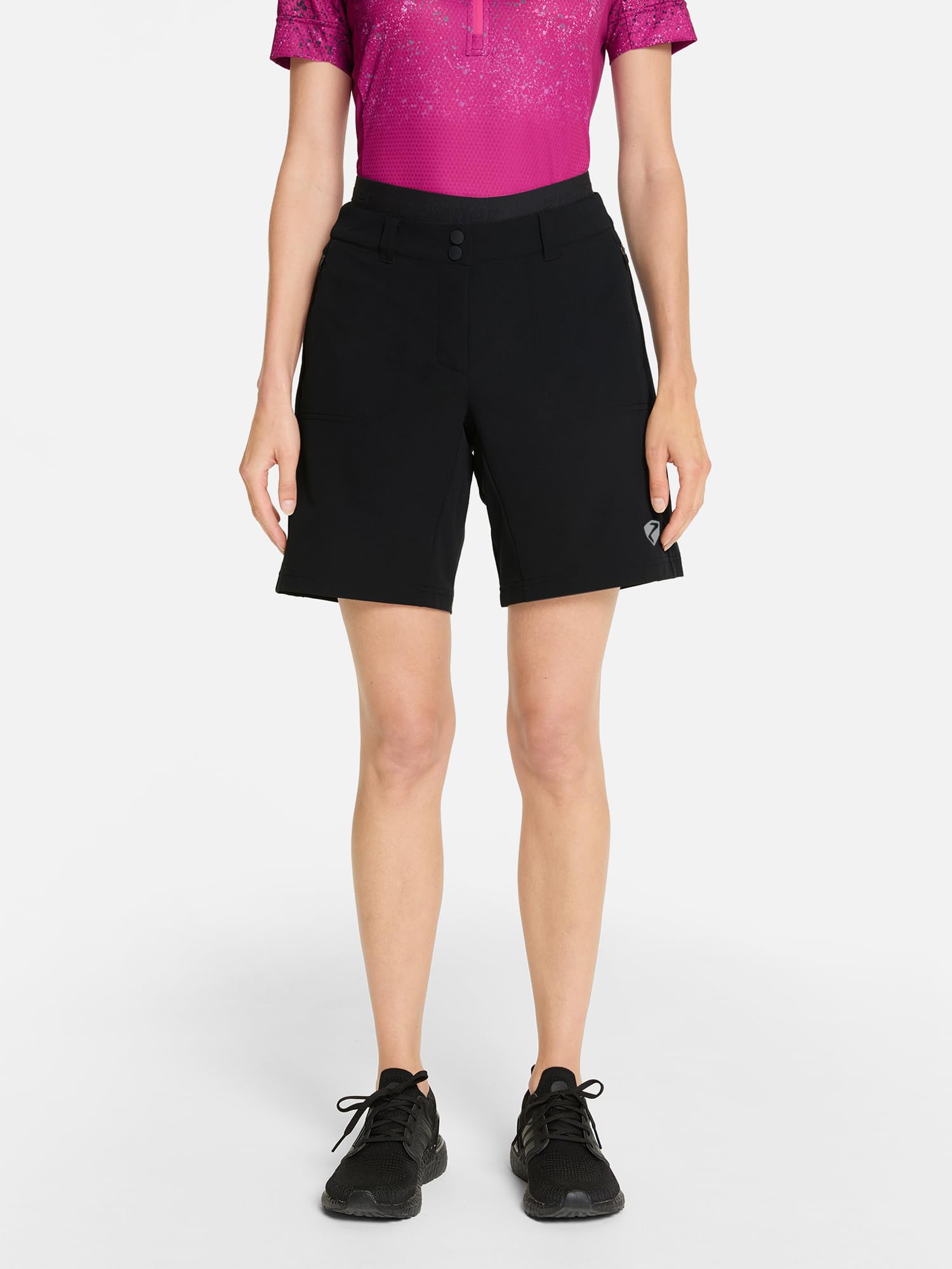 Ziener Nakoa - Pantalones Cortos de Ciclismo para Exteriores, Transpirables, de Secado rápido, elásticos Mujer