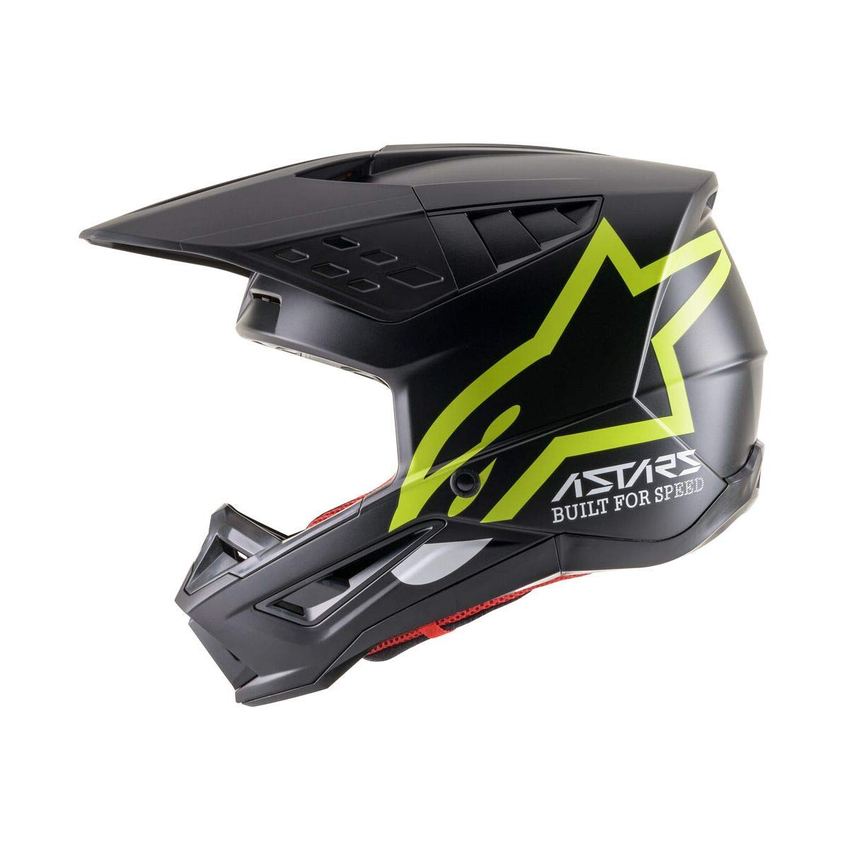 Alpinestars Unisex-Adult S-M5 Compass Helmet-Matte Black/Yellow Fluo (Large) (Multi, One Size)