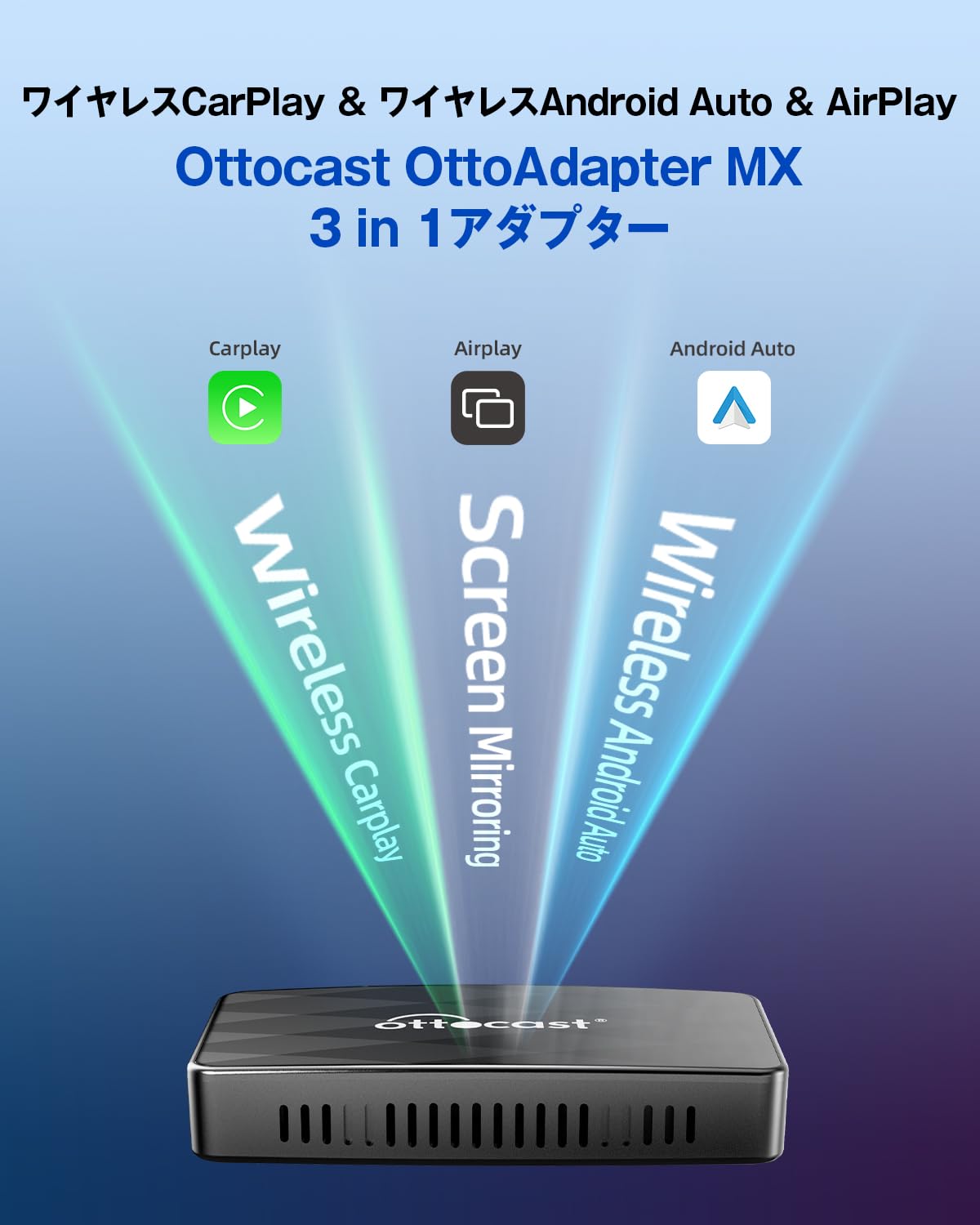 ottocast U2-PLUS ワイヤレスミラーリング OTTOCAST オットキャスト CarPlay AI Box U2-PLUS