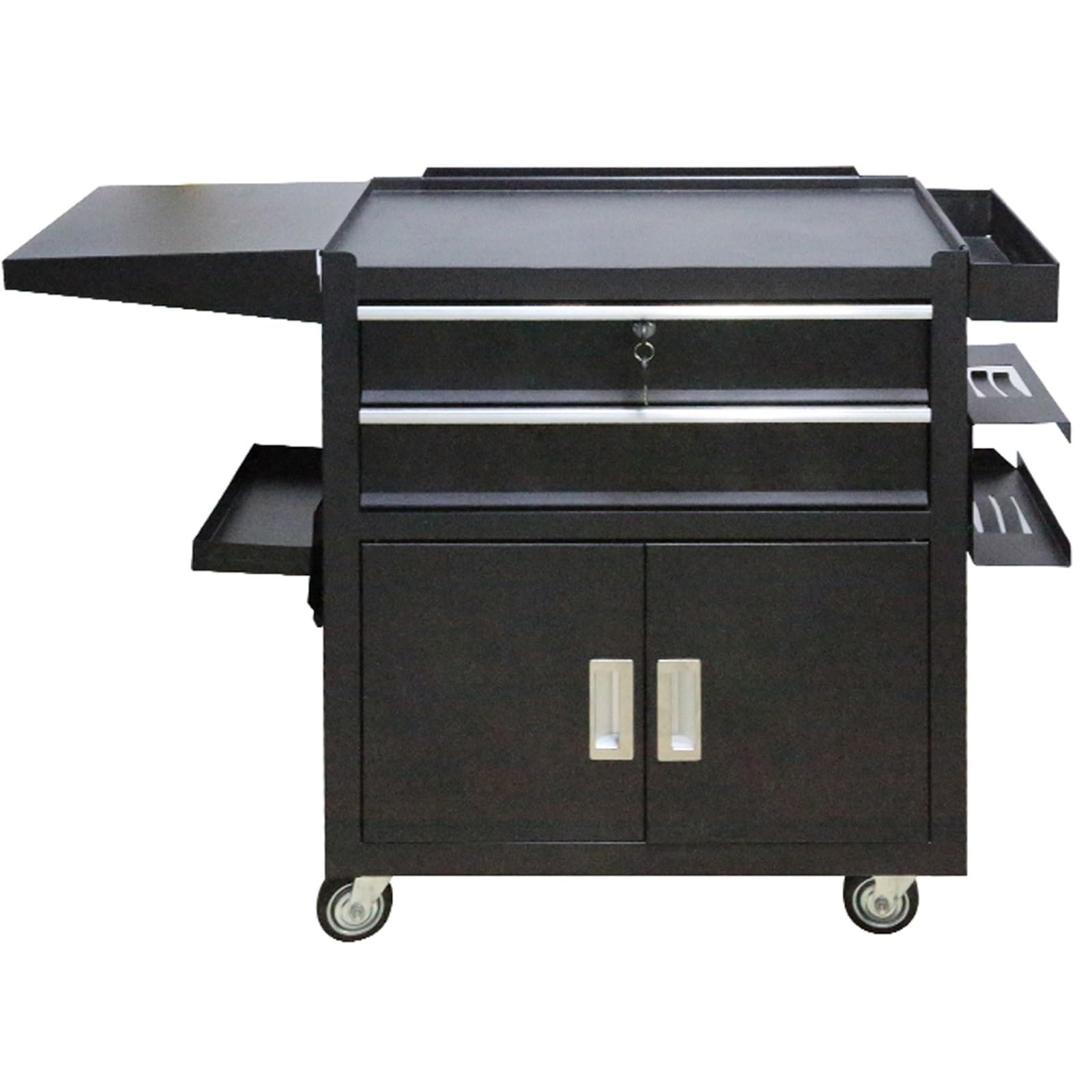 TRUNXUCL Mobile Tattoo Workstation with Magnetic Tray, Large Work Station Cart Table, Large Storage Capacity Work Bench for Tattoo Salons and Tattoo Artists