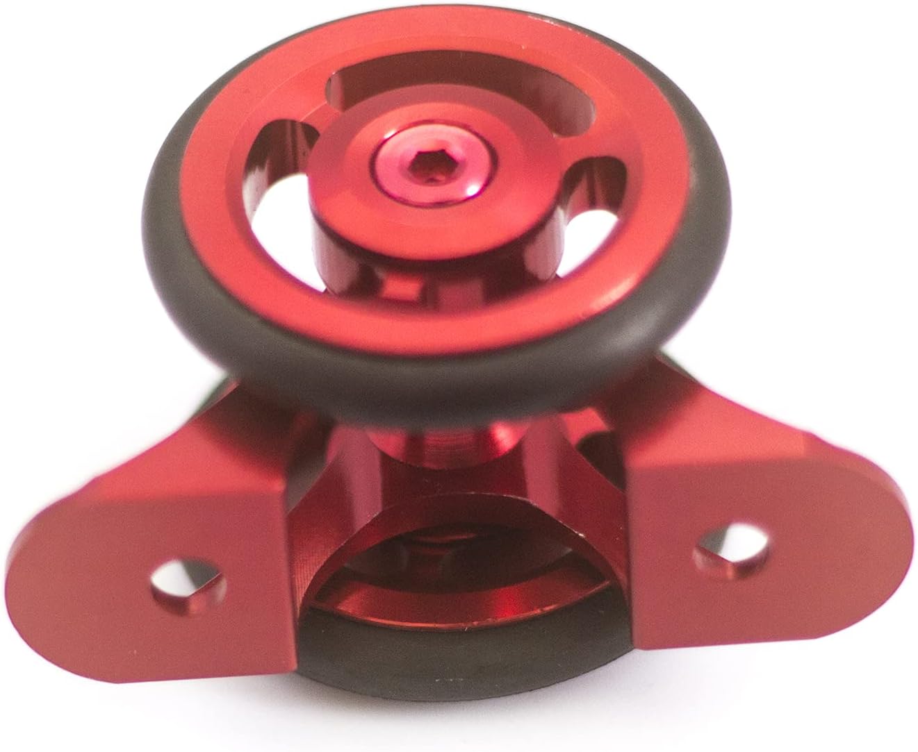 Double Mudguard Roller for Brompton RED Aluminium