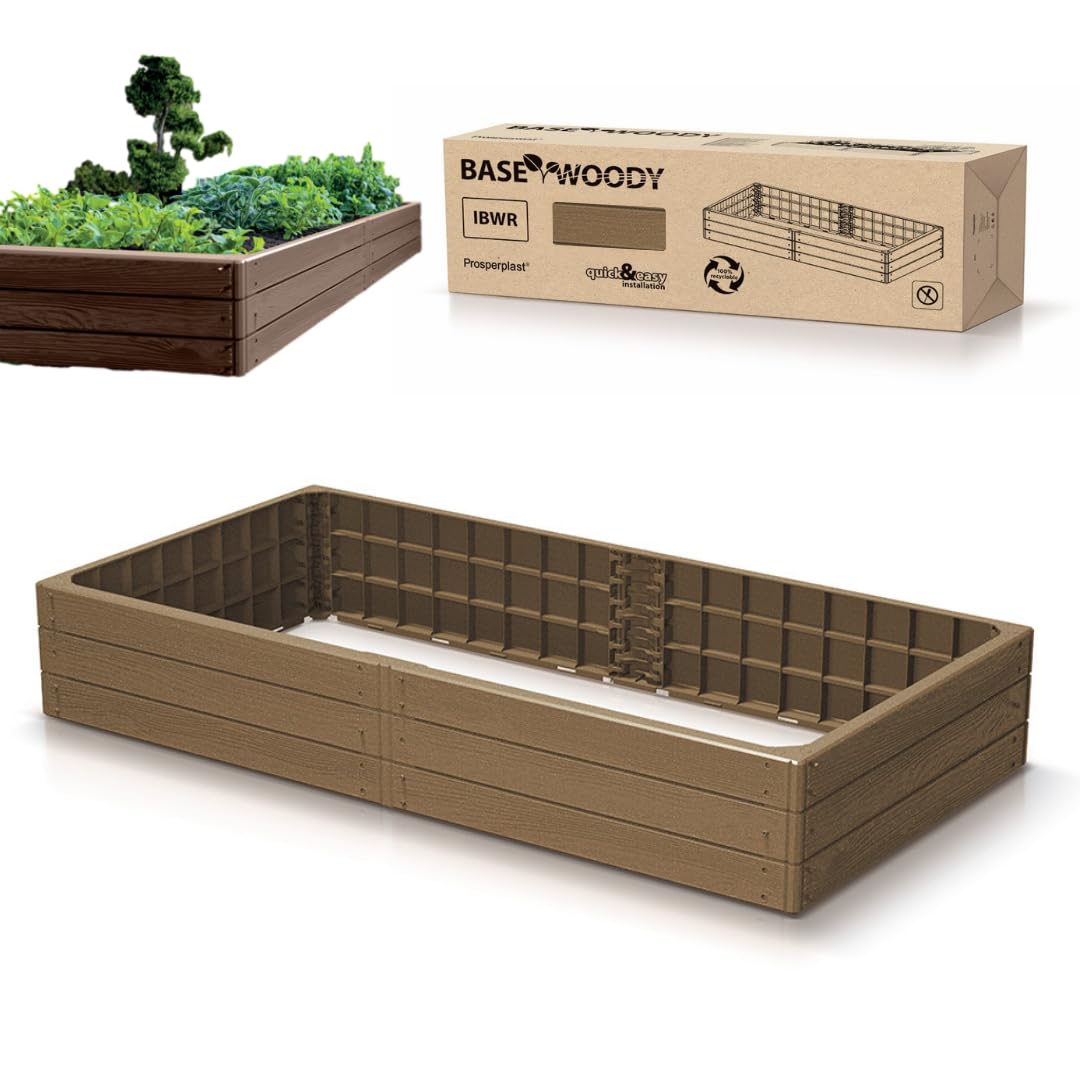 Prosperplast Brown Raised Bed, Garden Bed, Planter, Flower Box, Vegetable Bed, Anthracite, 149 X 75 Cm (Brown)