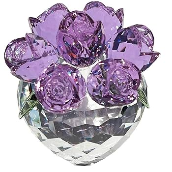 Amazon.co.jp: ガラス ガラス細工 クリスタル 置き物 置物 花