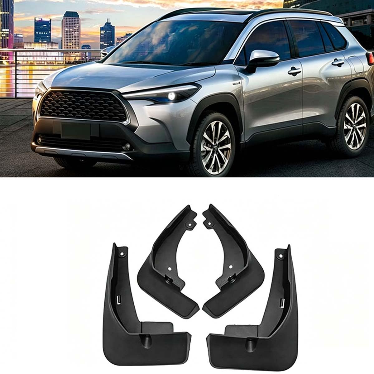 Faldones para el barro de coches Toyota Corolla Cross 2020-2025 para proteger la carrocería
