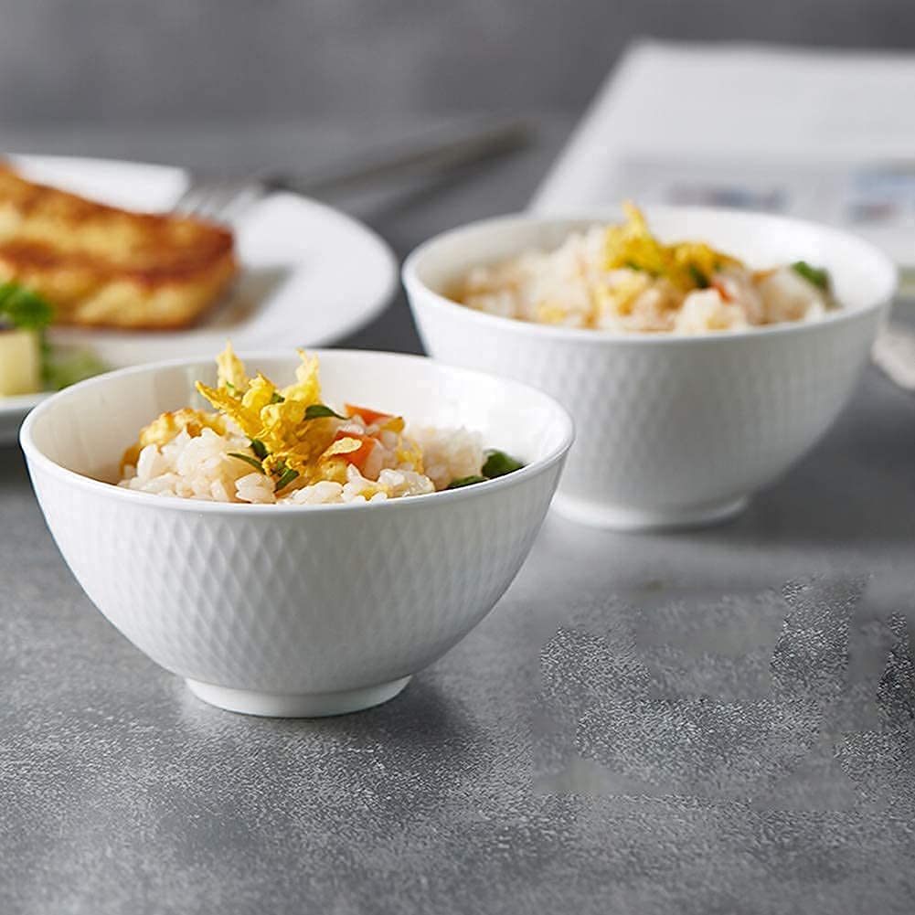 Amazon.co.jp: ホワイト磁器食器セット セラミックプレートとボウル