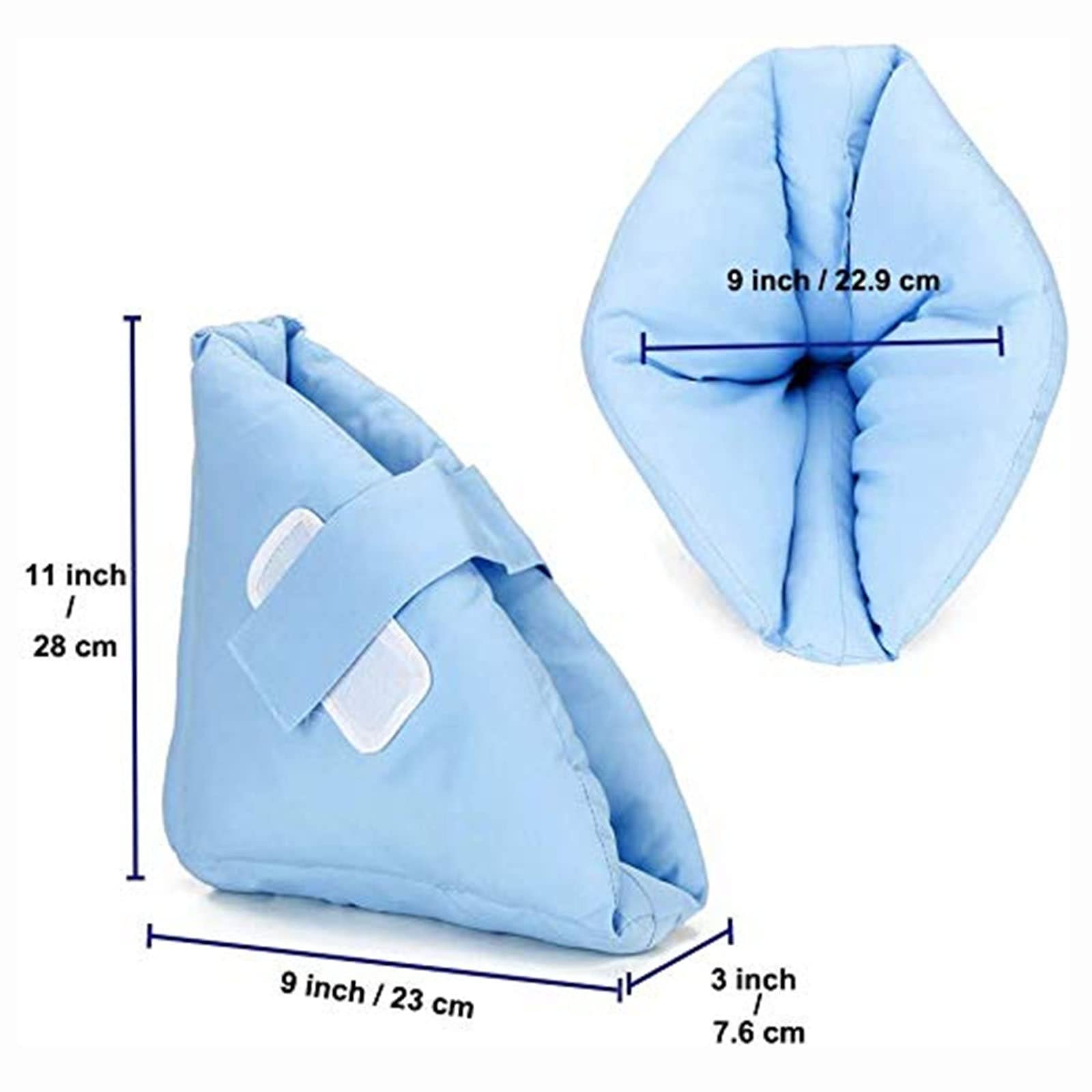1 Par Protector De Talón Antiescaras, Suave Ajustables Cojín Elevador De Pies Antiescaras Con Cierre De Vel-cro, Para Pacientes Postrados En Cama Alivio De Úlceras Por Presión Y Las Escaras
