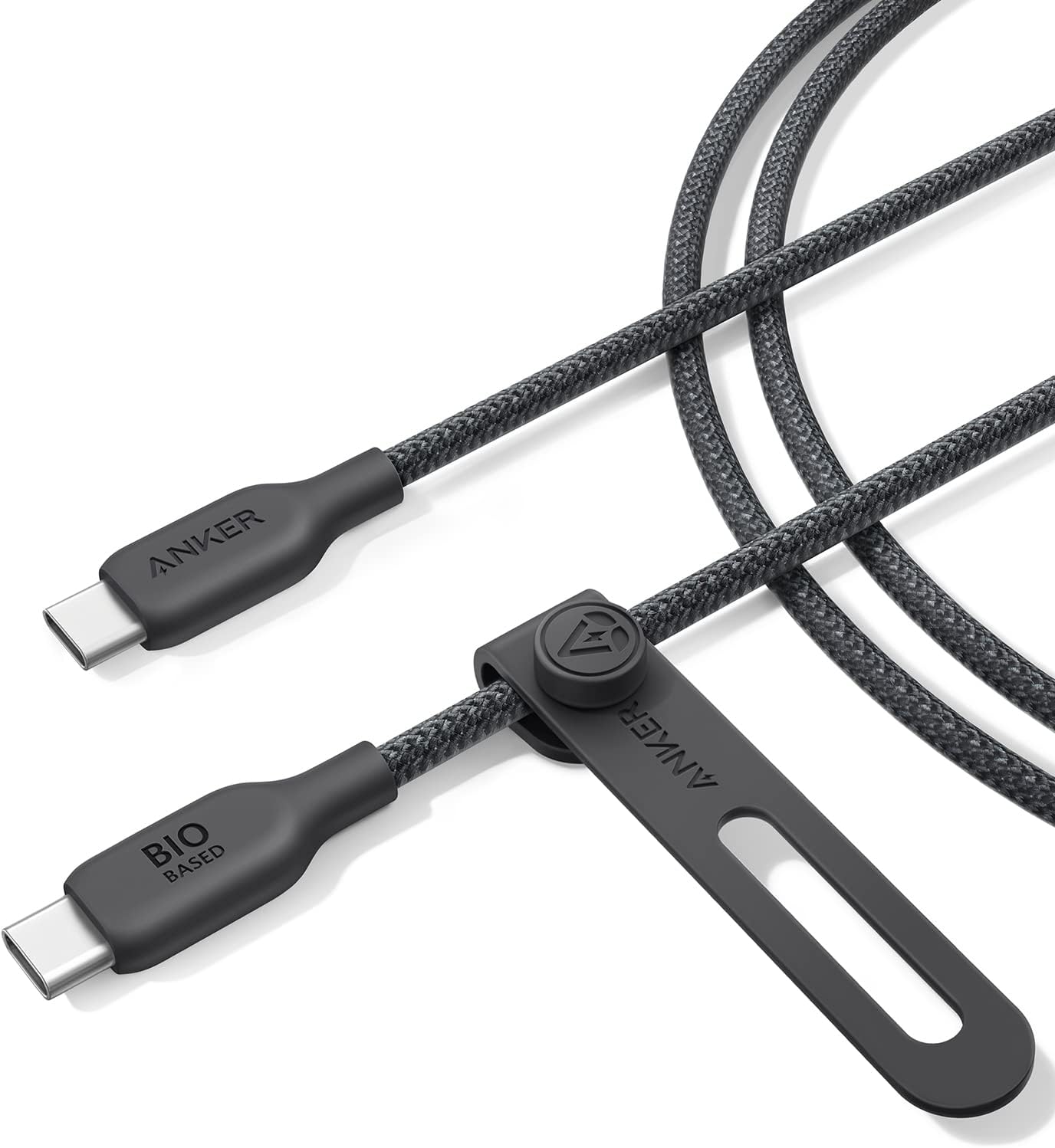 Anker USB C Cable, 240W Bio-Braided Type C Fast Charge Cord for iPhone 17 Series, MacBook Pro 2020, iPad Pro,and More(USB 2.0, 6FT, Phantom Black)