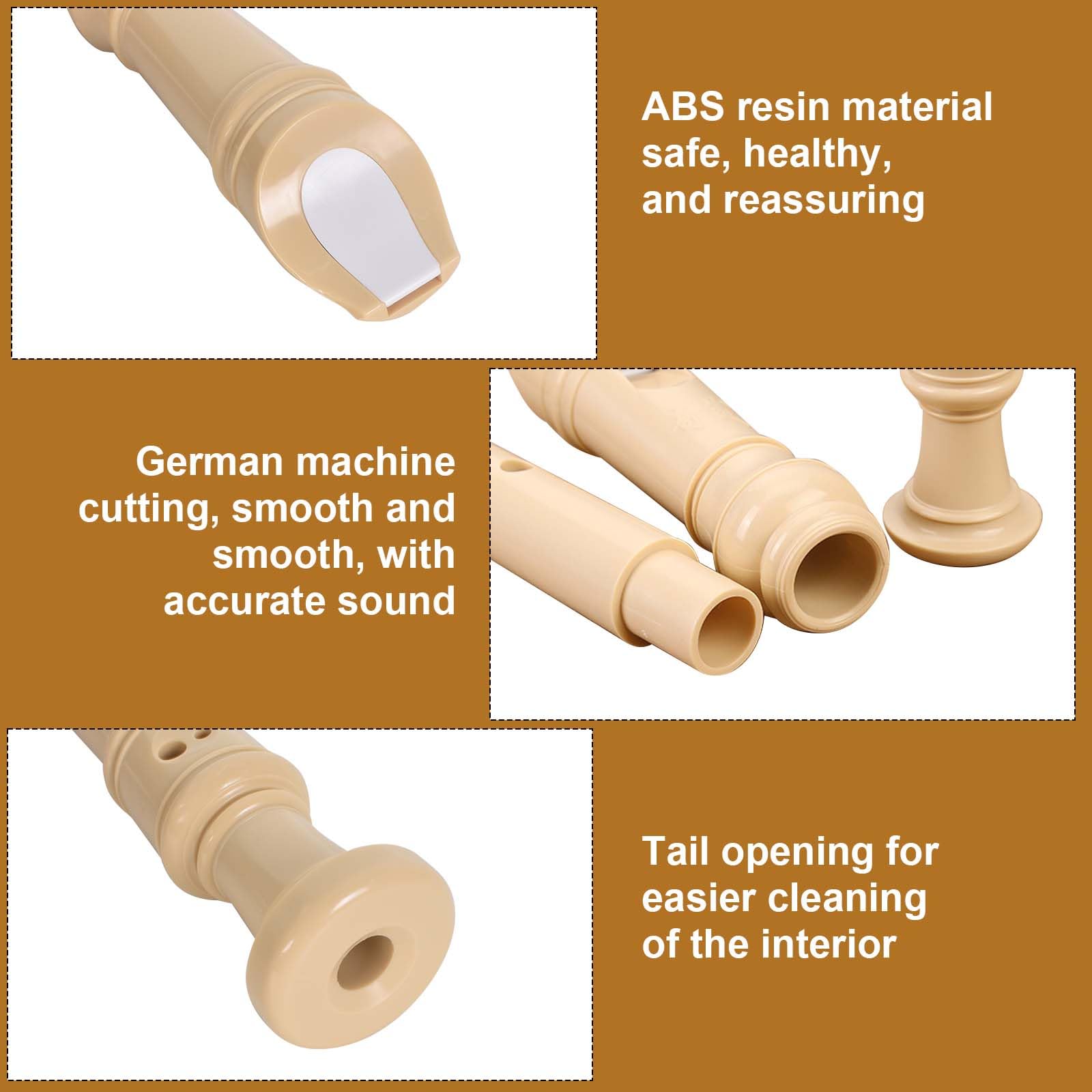 Flauto Dolce Soprano In DO - 8 Fori, ABS, Con Accessori, Per Bambini E Principianti - Foto 4