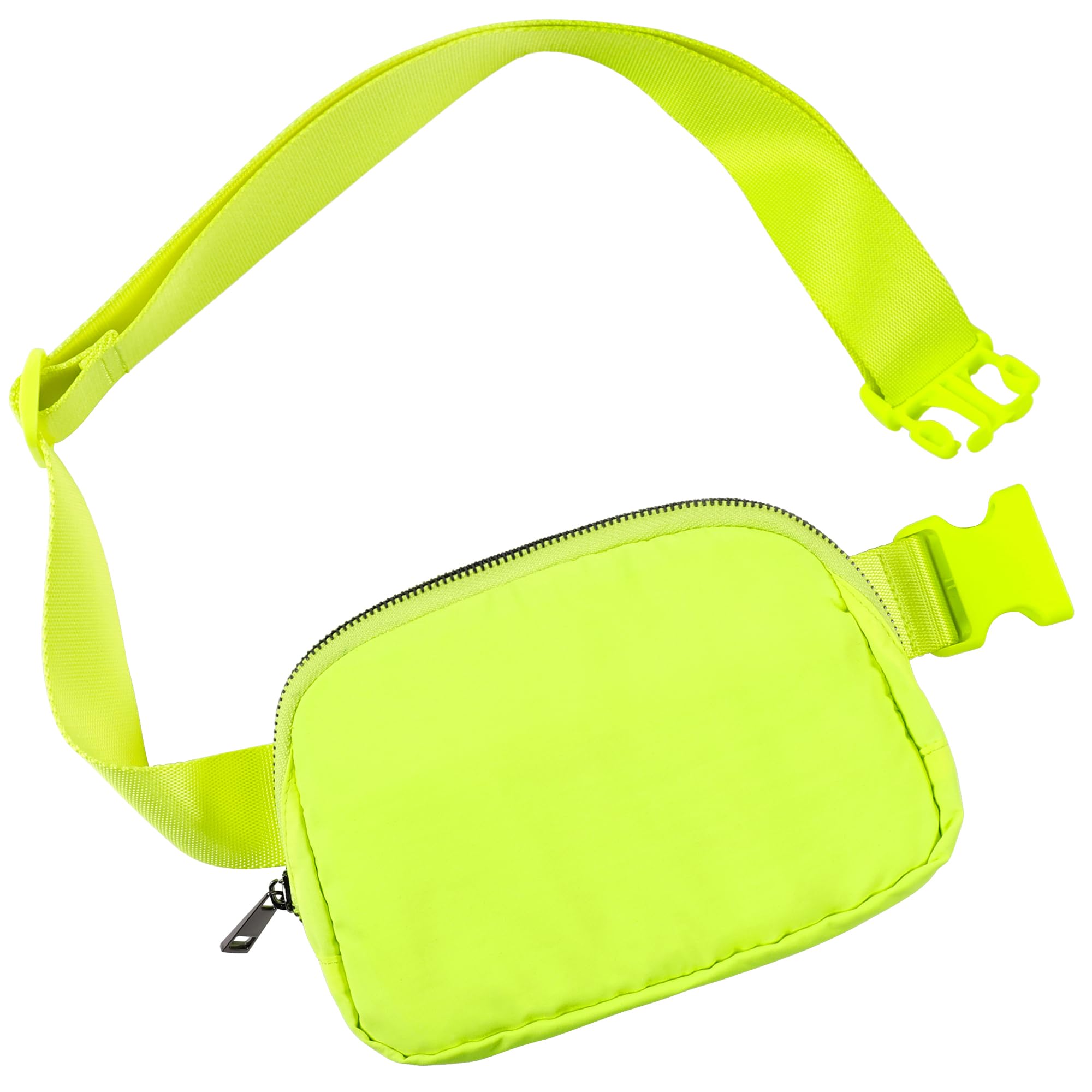ODODOS Unisex Mini Belt Bag with Adjustable Strap Small Fanny Pack for Workout Running Traveling Hiking, Neon