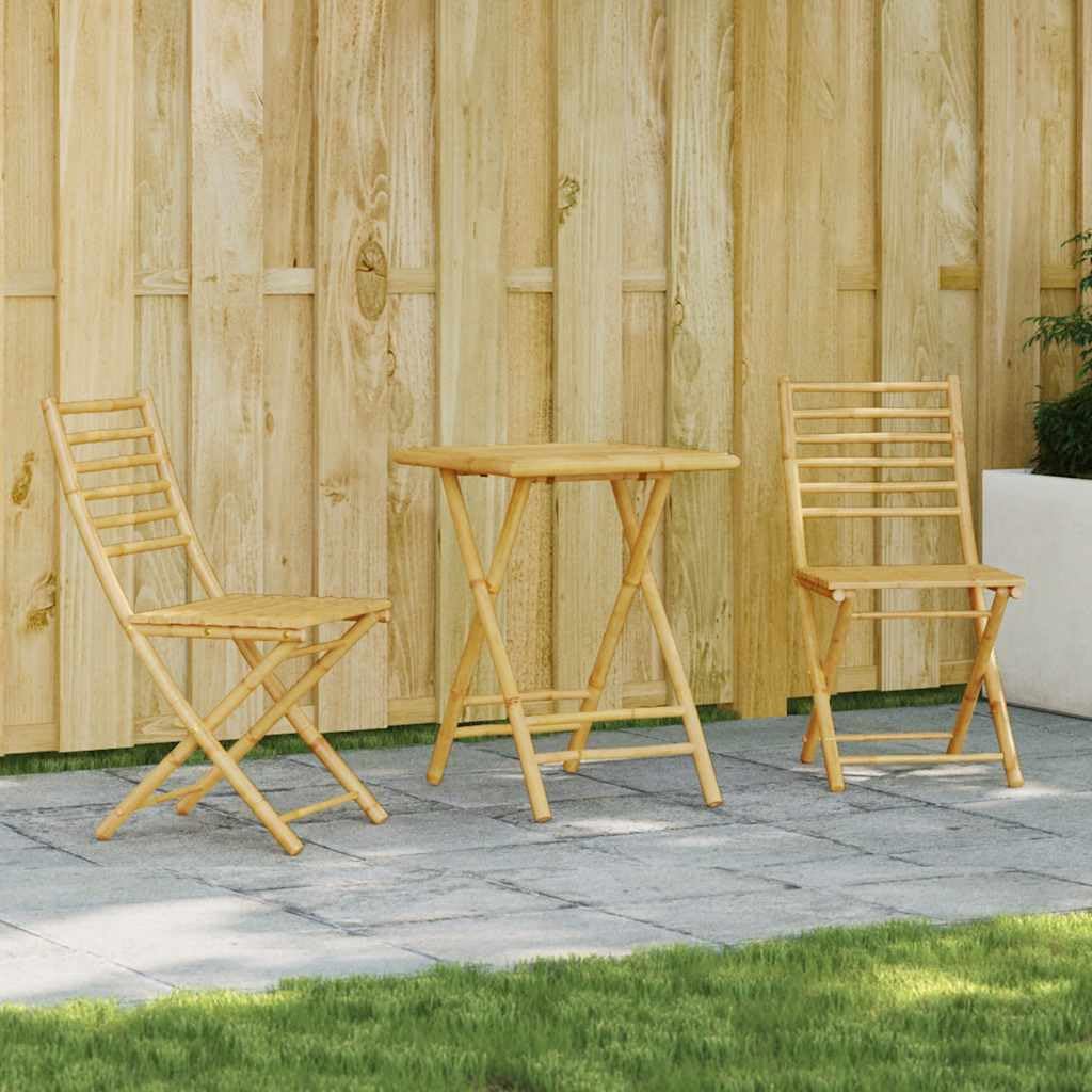 Mobilier de jardin en bambou haut de gamme - Ensemble table et chaises durables