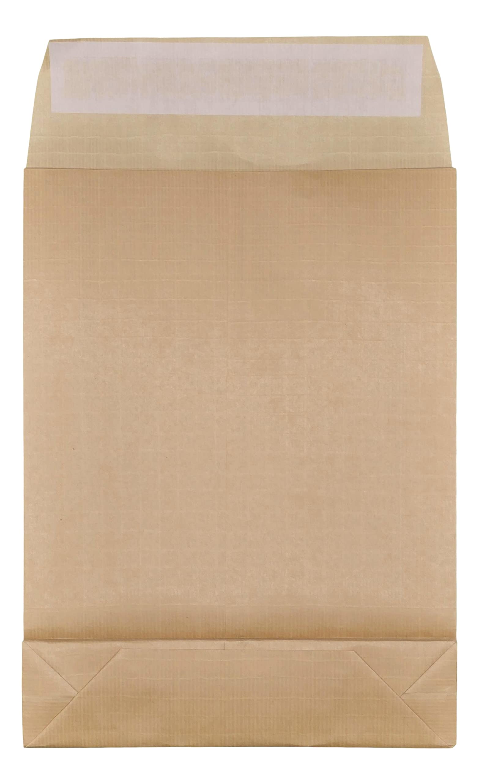 50 Pochettes KRAFT ARMÉ avec soufflet de 7 cm 28 x 36.53 cm 135 g kraft blond renforcé auto adhésive sac A+ soufflet 70 mm grande enveloppe pochette expédition solide indéchirable 280 x 365 mm