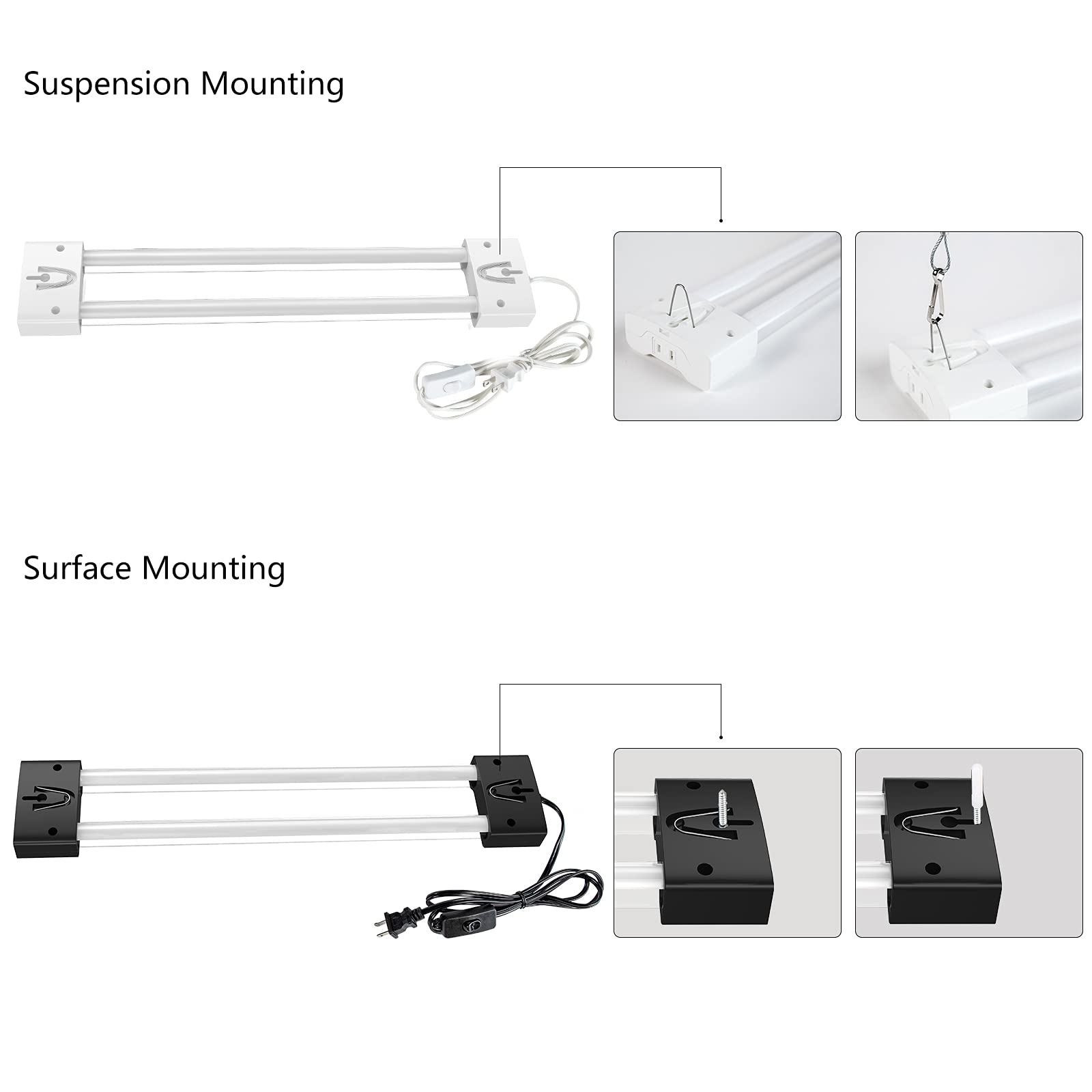 Luces LED de crecimiento de 16 W de espectro completo, lámpara de crecimiento integrada con alto PPFD para invernadero, plantas hidropónicas de interior, plántulas, verduras y flores