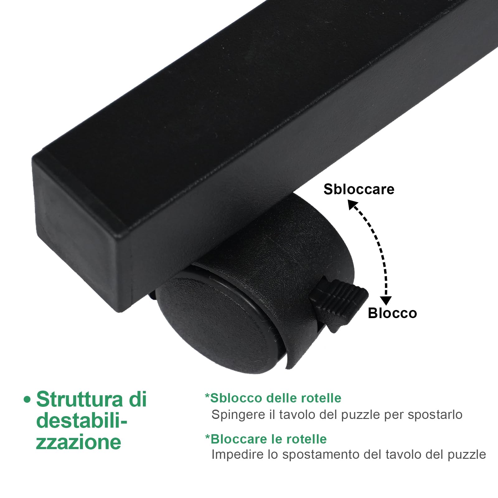 Tavolo da Puzzle in Legno con Gambe per 1500 Pezzi 89x69 cm Altezza Regolabile Inclinazione 45 Gradi 4 Cassetti con Coperchio Ideale Regalo per Adulti