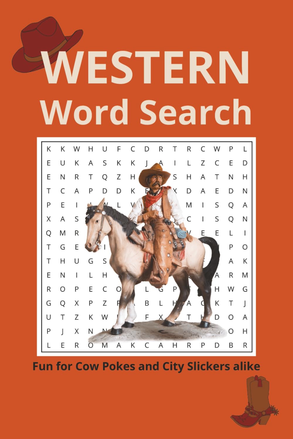 Western Word Search: Word Search Puzzles with Easy to Read Print about Western, Cowboy, Rodeo and more | 6x9 inches, 110 pages | 50+ Puzzles _Gift for Vacation, Holidays and Relaxation