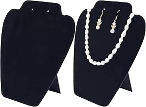 2 Espositori Velluto Per Gioielli - Per Collane E Orecchini, 21.1 Cm Altezza - Foto 11