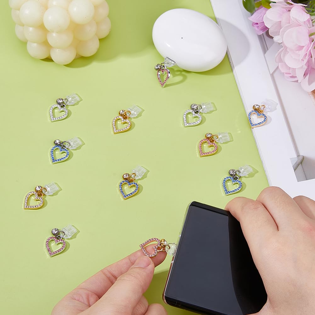 DICOSMETIC Bouchon anti-poussière type C pour chargeur téléphone, breloques en plastique résine verre