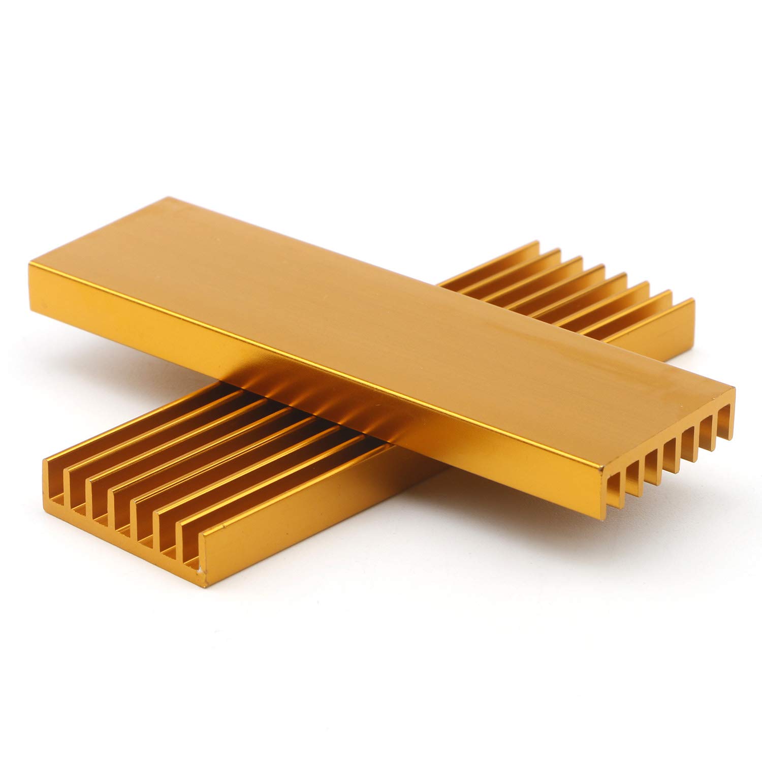 Juego de 4 unidades de 2.75 x 0.86 x 0.23 pulgadas, dorado M.2, disipador de calor de disco duro de estado sólido con almohadilla térmica, computadora portátil, radiador NGFF disipador de calor 3