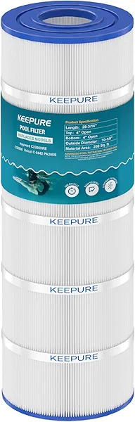 KEEPURE C200S Pool Filter Cartridge Compatible with CX200XRE, C-9442, PA200S, CS200E, SD-01334 Pool Filter Cartridge, 200 sq.ft, 1 Pack