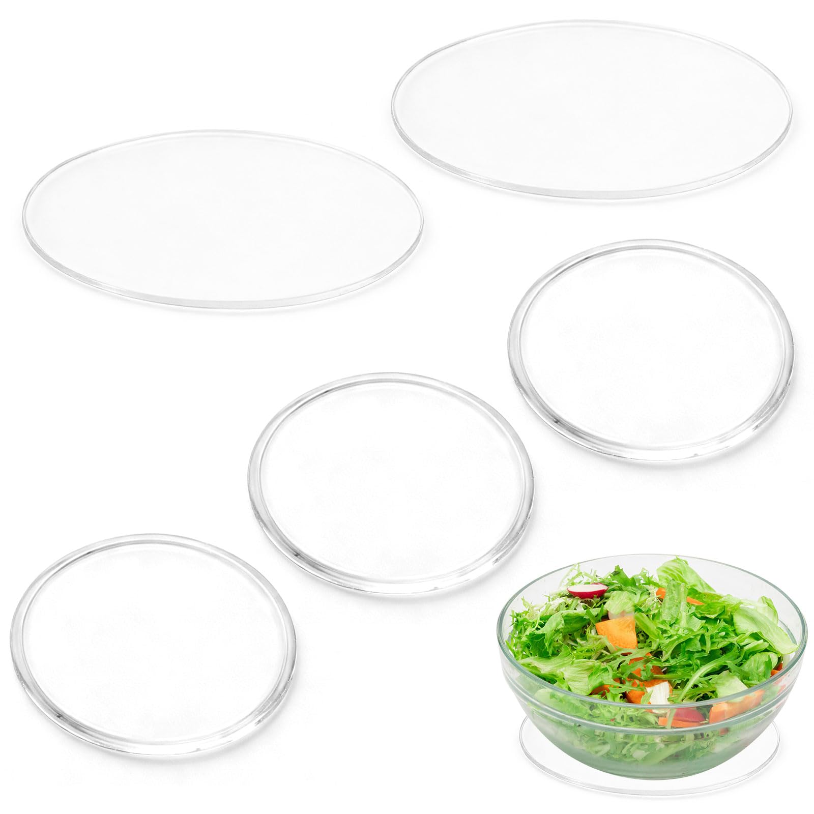 5pcs Clear Sticky Mat for Opening Jars/Bottles Lid & Mixing Food in Bowls, One-Handed Adaptive Equipment Assistive Devices for Disabled Seniors Daily Living Aids