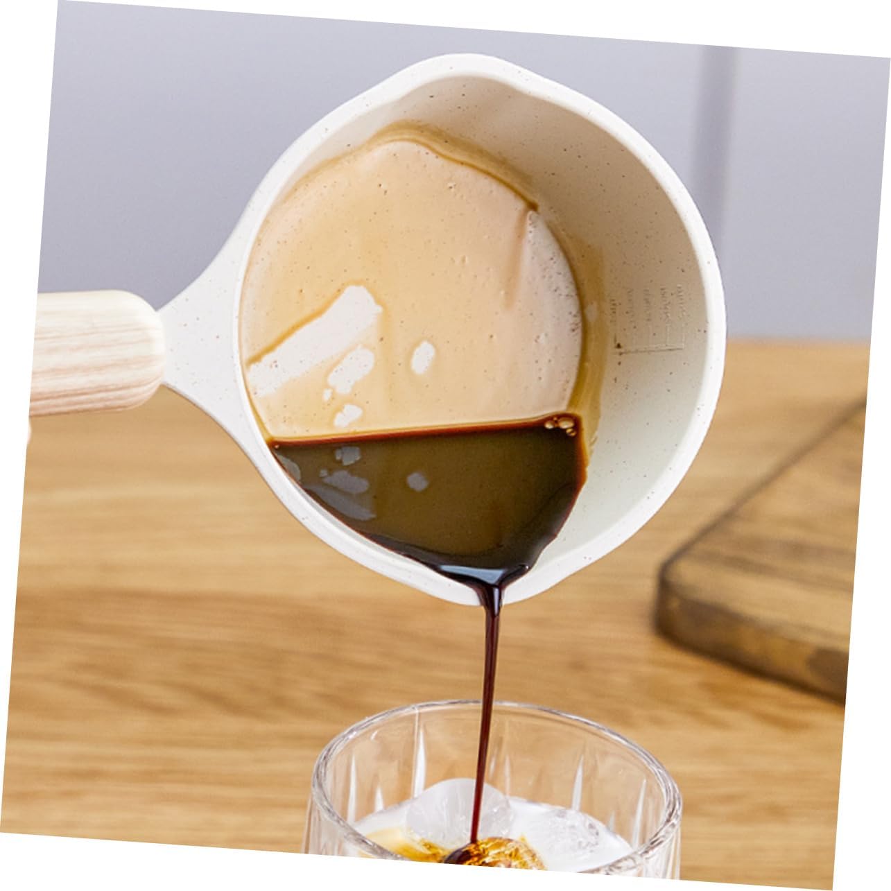 Oil Pot Butter Melting Pot Thickened Non-stick with Handle for Pouring and Heating