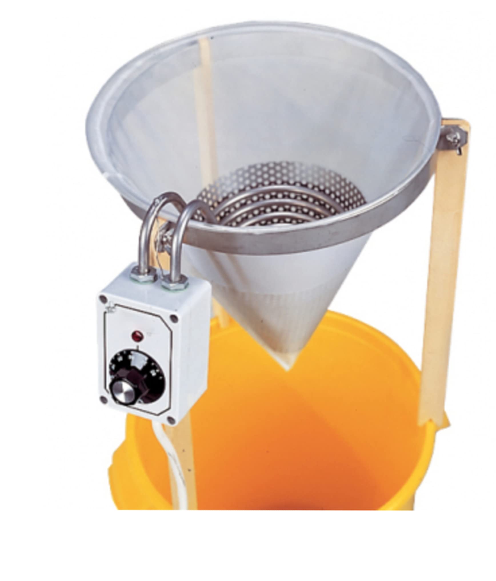 Treppiede treppiede per filtro a punta in nylon da 33 cm, adatto per secchio per miele da 12 kg, 25 kg, hobbock da 40 kg e tutti i supporti per l'imbottigliamento