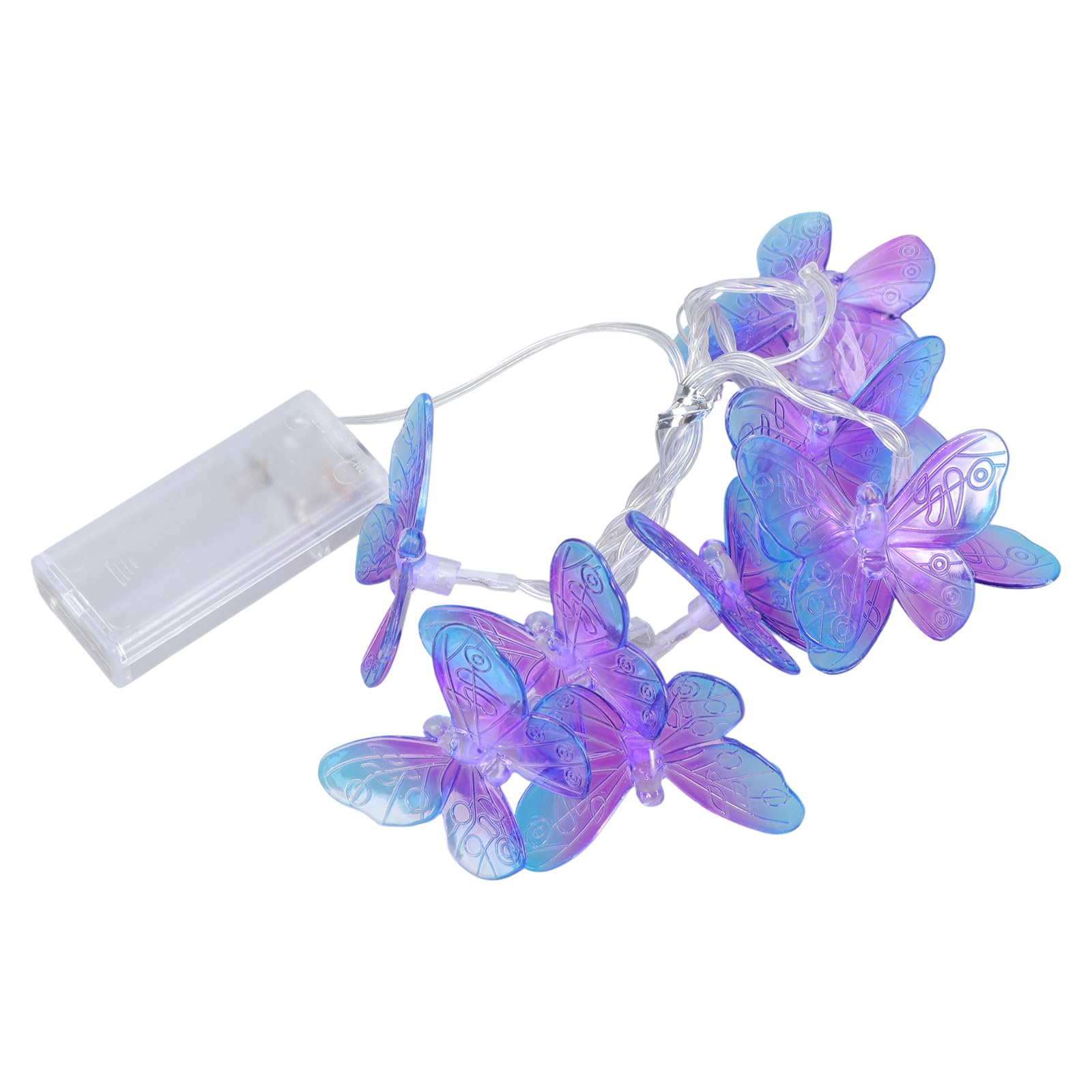 Kalttoy Girls Purple Led Butterfly Led Lights String Battery Outdoor Fairy Night Lamp Room Garland Curtain Brithday Wedding Party Decor Butterfly Lights String