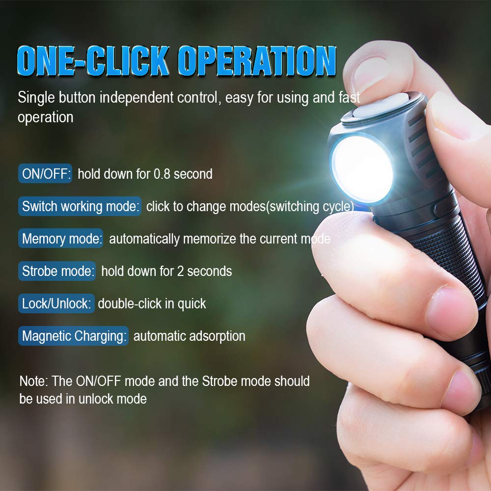 Lampe Frontale TrustFire MC18 – 1200 Lumens, 115 M, Recharge Magnétique, IP68, Avec Batterie 18650 Incluse