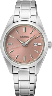Seiko Damen Analog Quarz Uhr mit Edelstahl Armband SUR633P1