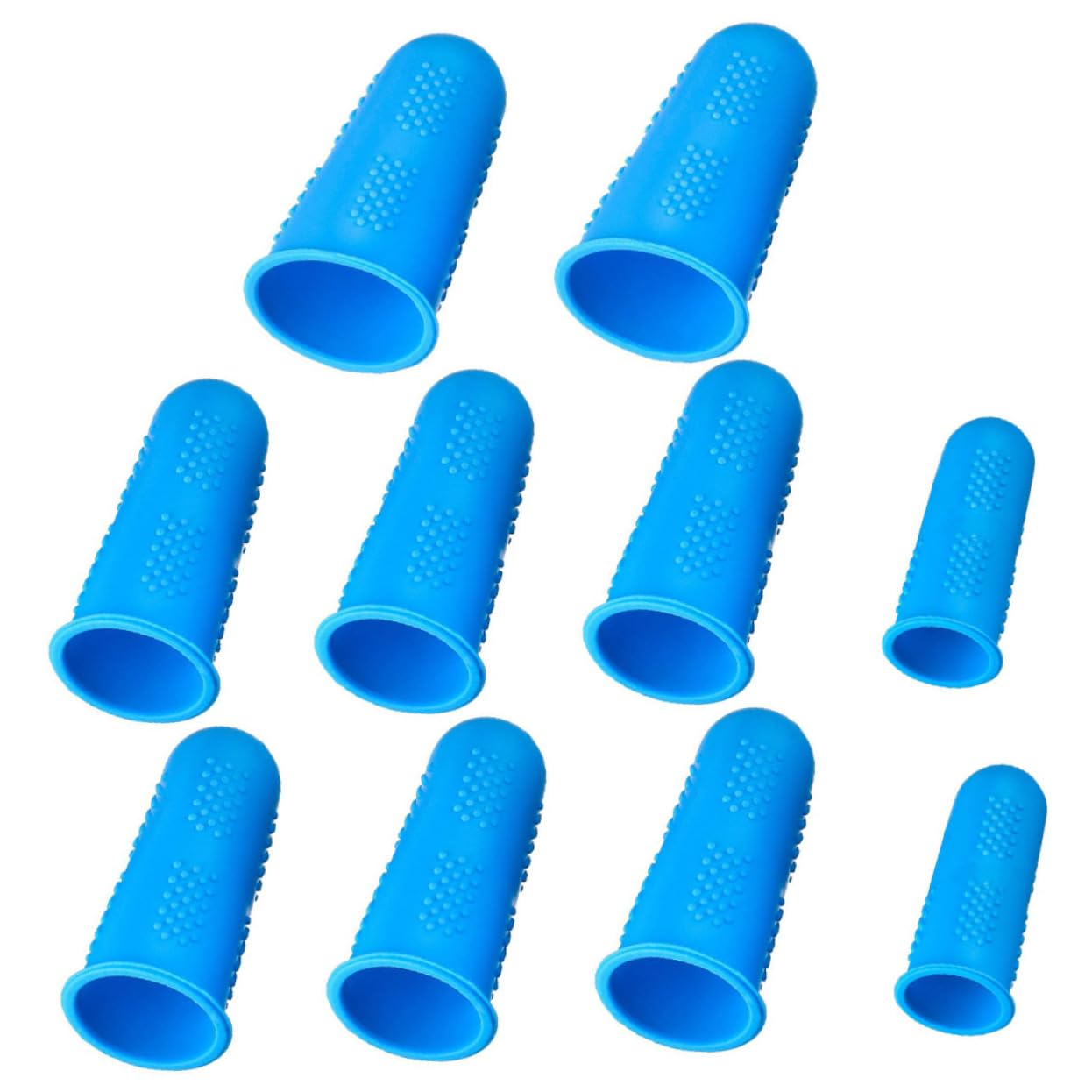 Ipetboom 10pcs Finger Cots Thumb Protector Hot Non-Slip Finger Cover Guards Cover Caps Heat Grain Finger Cover Insulation Protective Thermal Tip Covesr Silicone Finger Protector