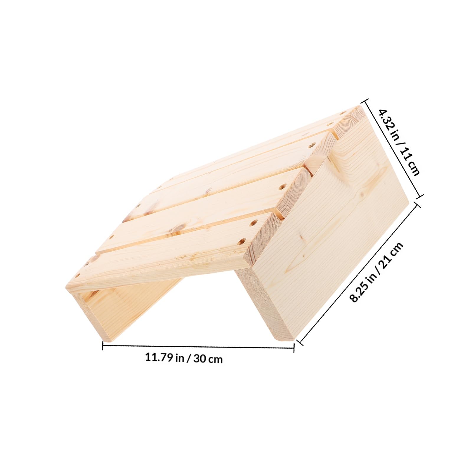 Poggiapiedi da Ufficio in Legno Beige, Sgabello Inclinato Ergonomico