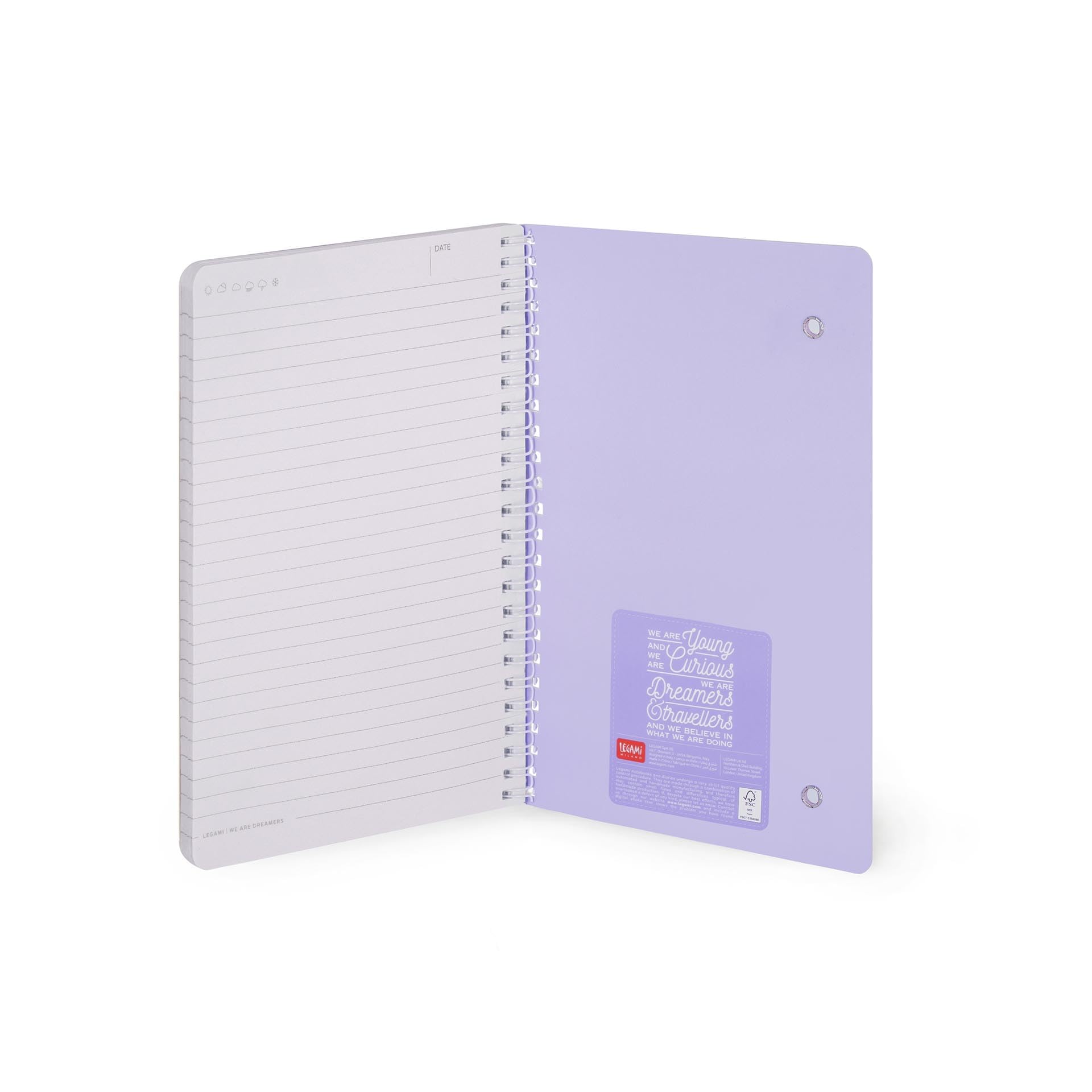 Cahier Spirale A5, 4 Pièces 21X14,5Cm 60 Feuille Lignée Couverture