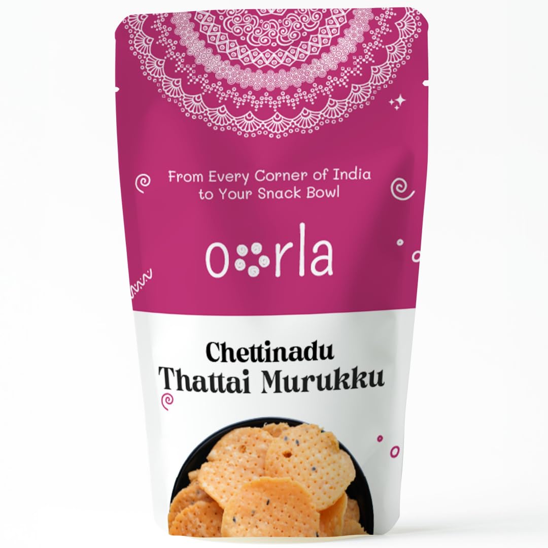 Oorla - Chettinadu Special Thattai Murukku | Crispy Chekkalu/Nippattu Snack | No Added Presevative No Added Colour (150 Grams) (B0CPLH93H9) Amazon Price History, Amazon Price Tracker
