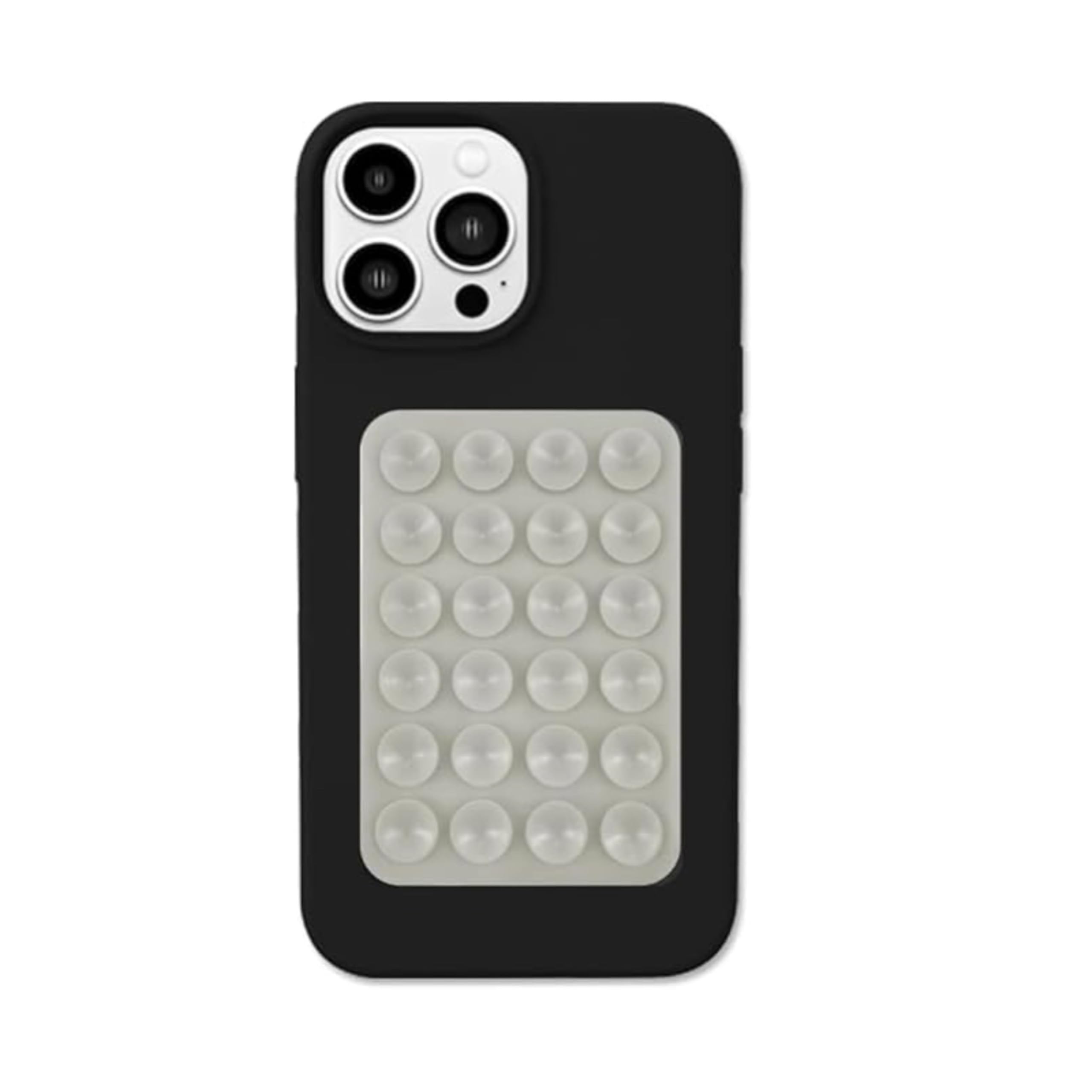 double sided for phone | silicone suction adhesive for phone cover | stick ease multi-purpose hands-free suction phone accessory | strong grip holder for mirror & shower (off white)