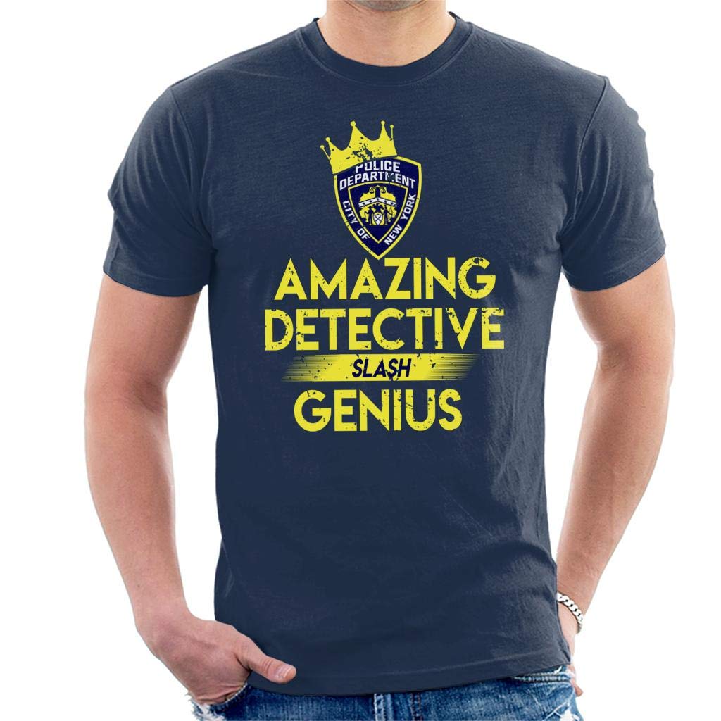 Cloud City 7 Men's Navy Blue Brooklyn Nine Nine Amazing Detective Slash Genius T-Shirt