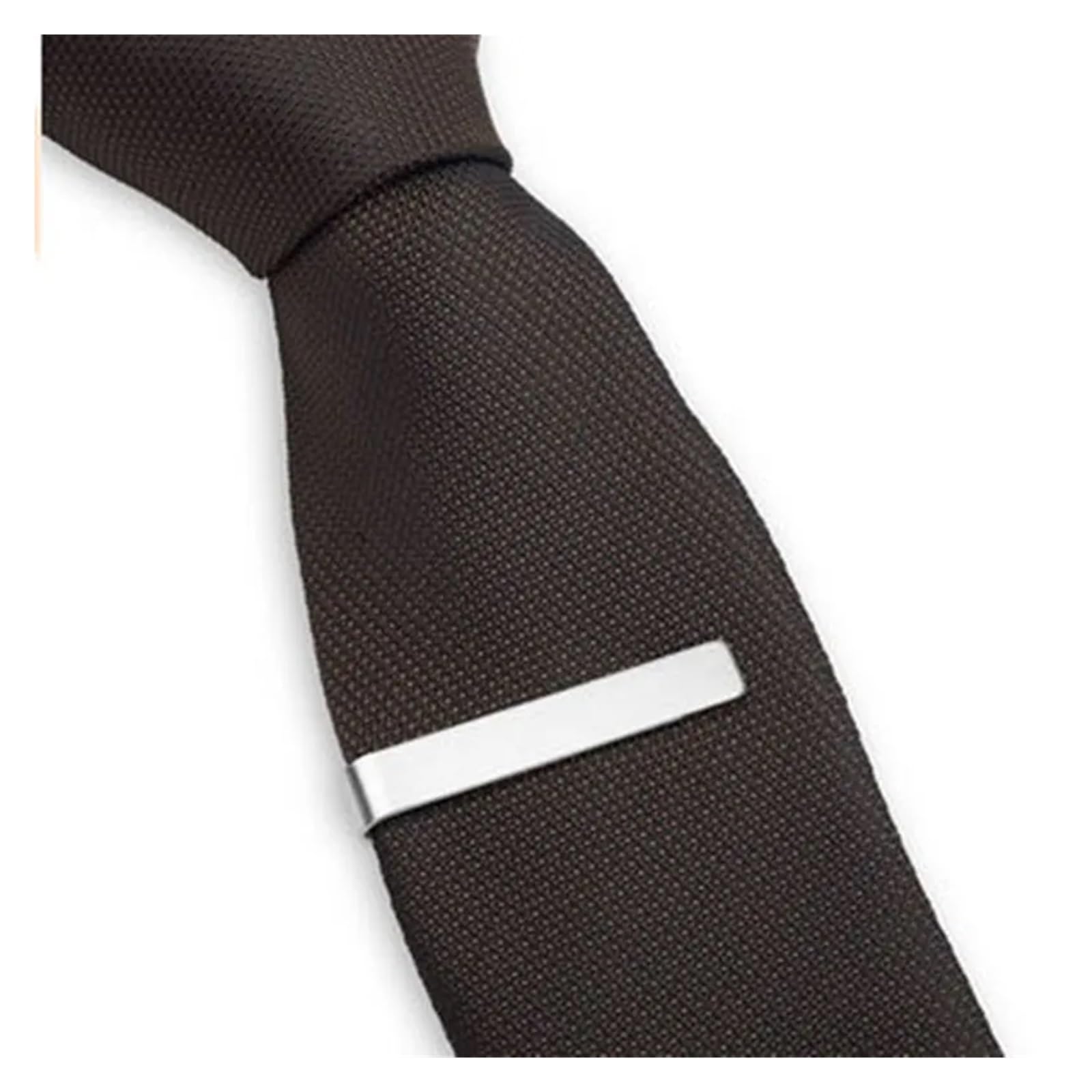 Edelstahl Krawatte Clip Schwarz Silber Farbe Metall Männer Party Business Einfache Schmuck Zubehör