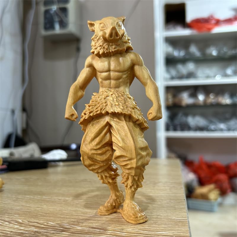 鬼滅の刃 木彫り 木彫りの伊之助 Amazon.co.jp: 木彫り 置物 鬼滅の刃 嘴平伊之助 美術品フィギュア