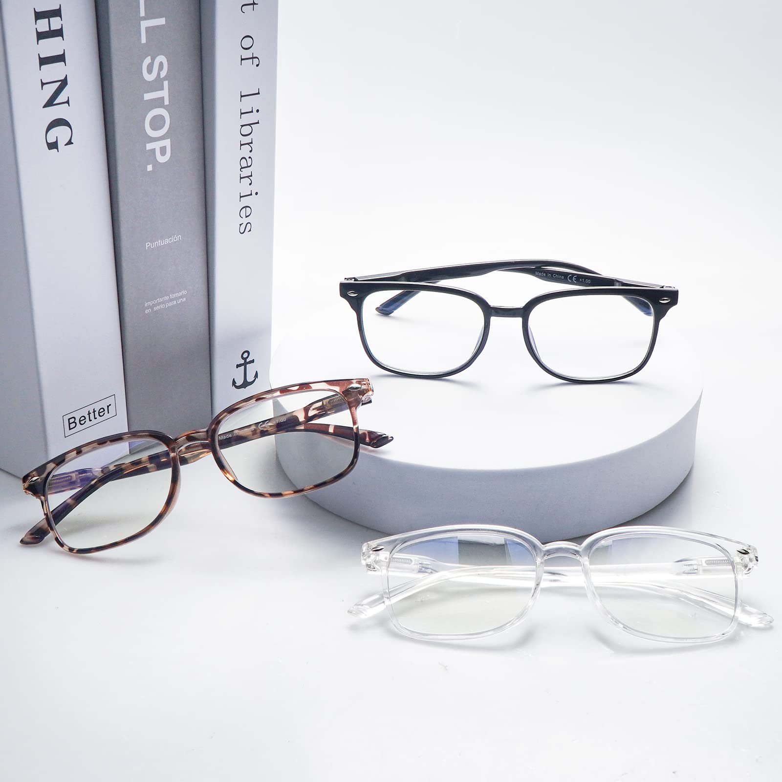 3 gafas de lectura multifocales progresivas con bloqueo de luz azul multifocal para hombre y mujer con bisagra de resorte