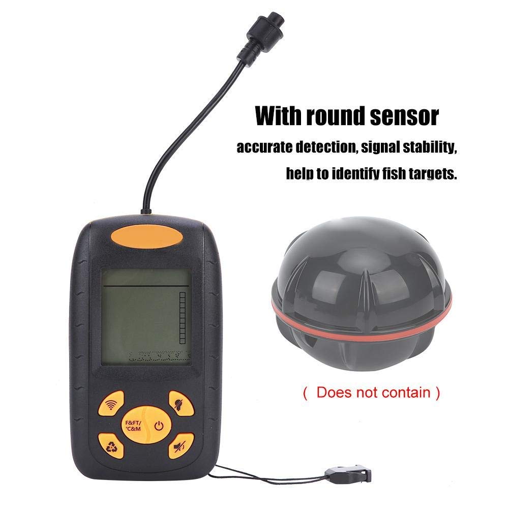 Fish Finder, sonde de sonar Portable Fish Finder Haute définition leurre de pêche Echo sondeur avec écran LCD 0.4M-100M