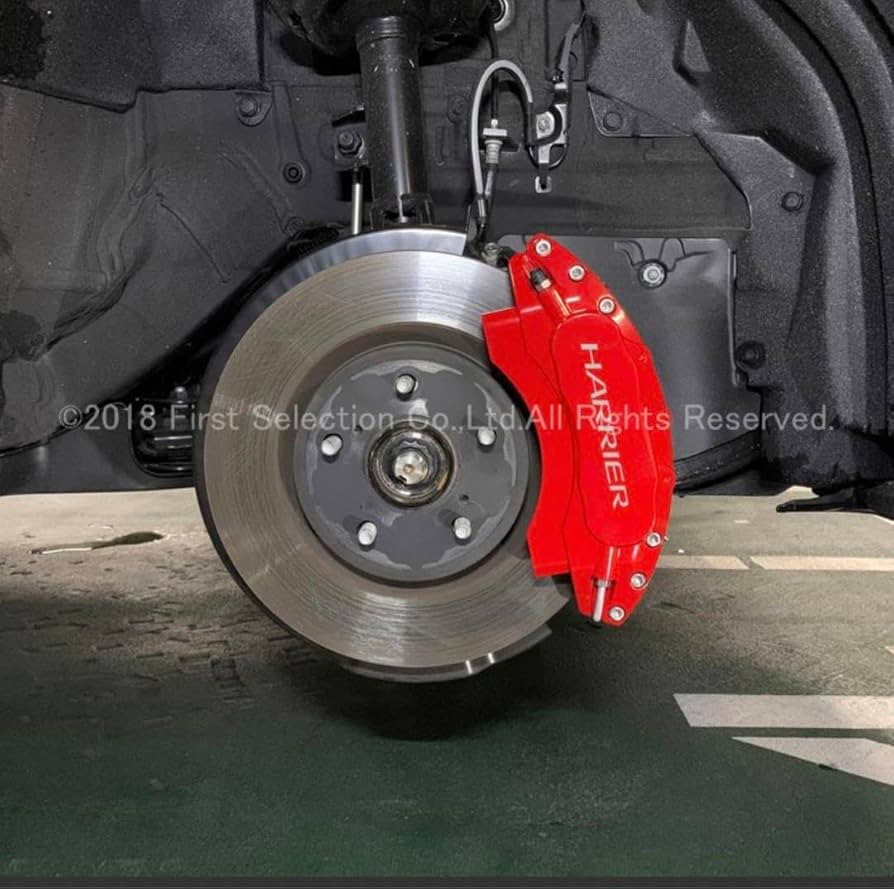 ハリアー80系用　高耐久金属製キャリパーカバーセット　レッド 予約商品 トヨタ車 ハリアー80系用 高耐久金属製キャリパー