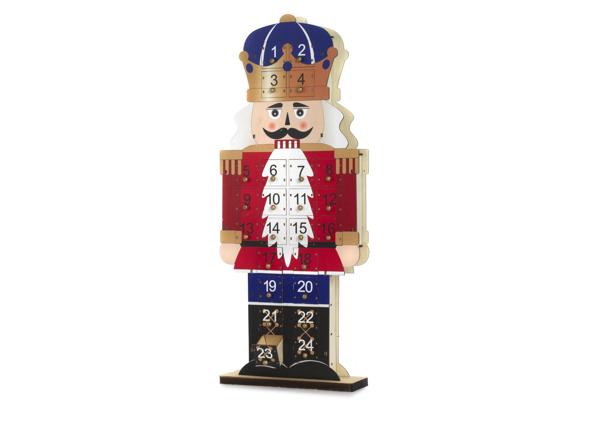 Calendario Dell'Avvento Antico Generale Natalizio 53 cm in Legno Decorazione Natalizia Idea Regalo