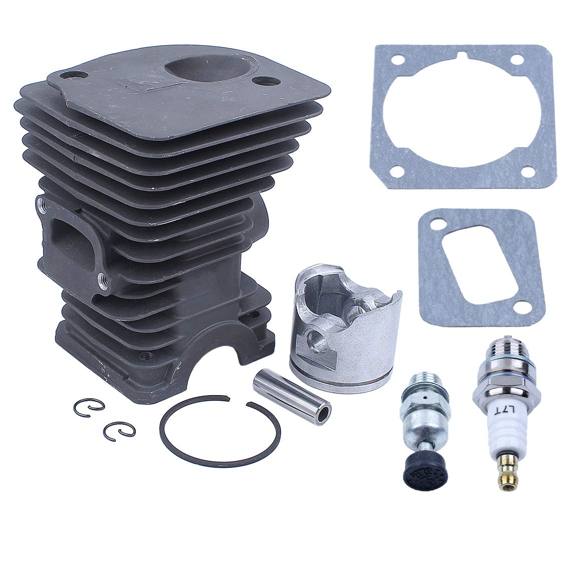 Kit de válvula de descompresión de Anillo de pistón de Cilindro de 42 mm Nikasil para Motosierra Husqvarna 340 345 E/EPA 350EPA 503870276,503870274