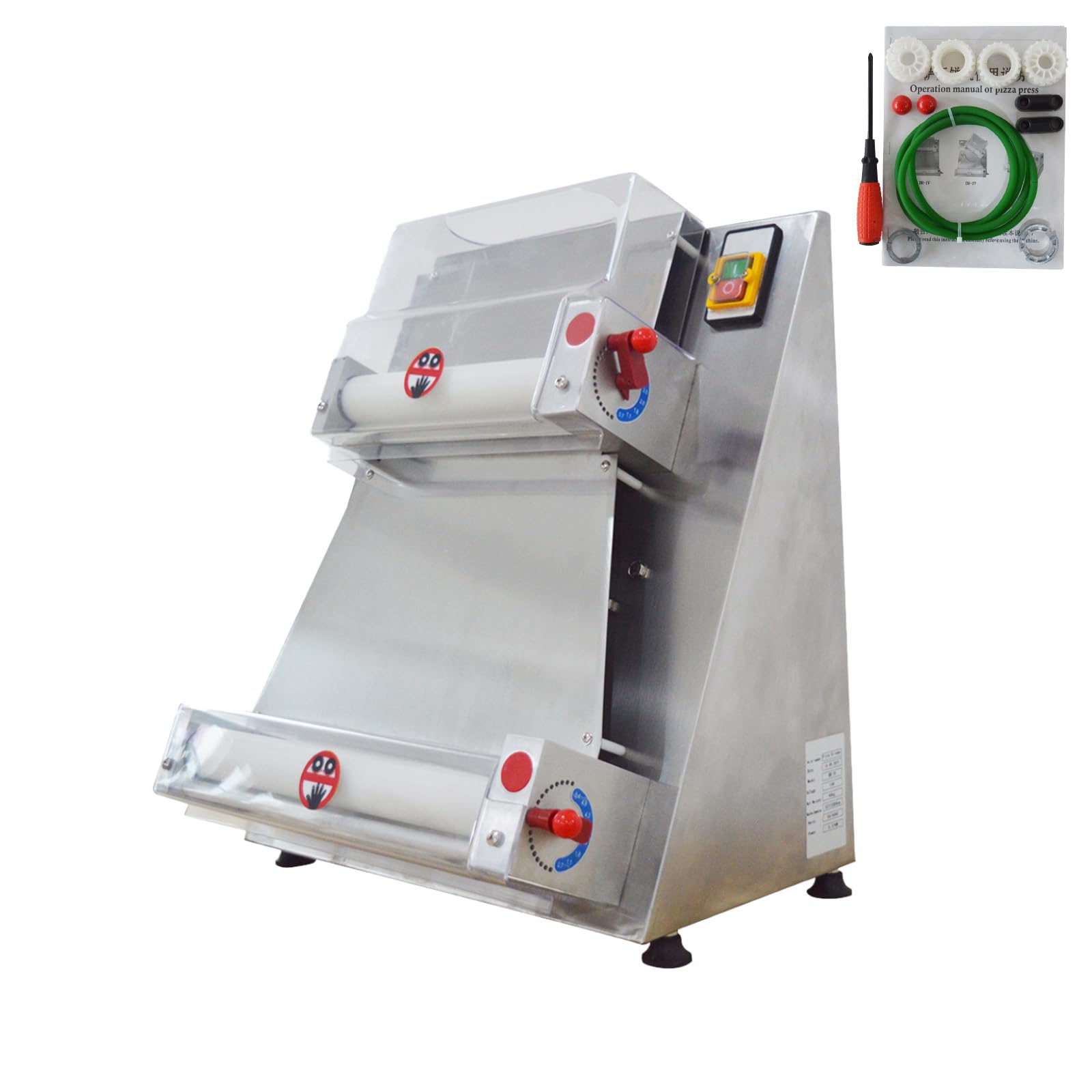 WYDDDARY Dough Press Electric Pizza Dough Roller Pastry Presses 240pcs-260pcs/h Sheeter Pizza diameter 3.94