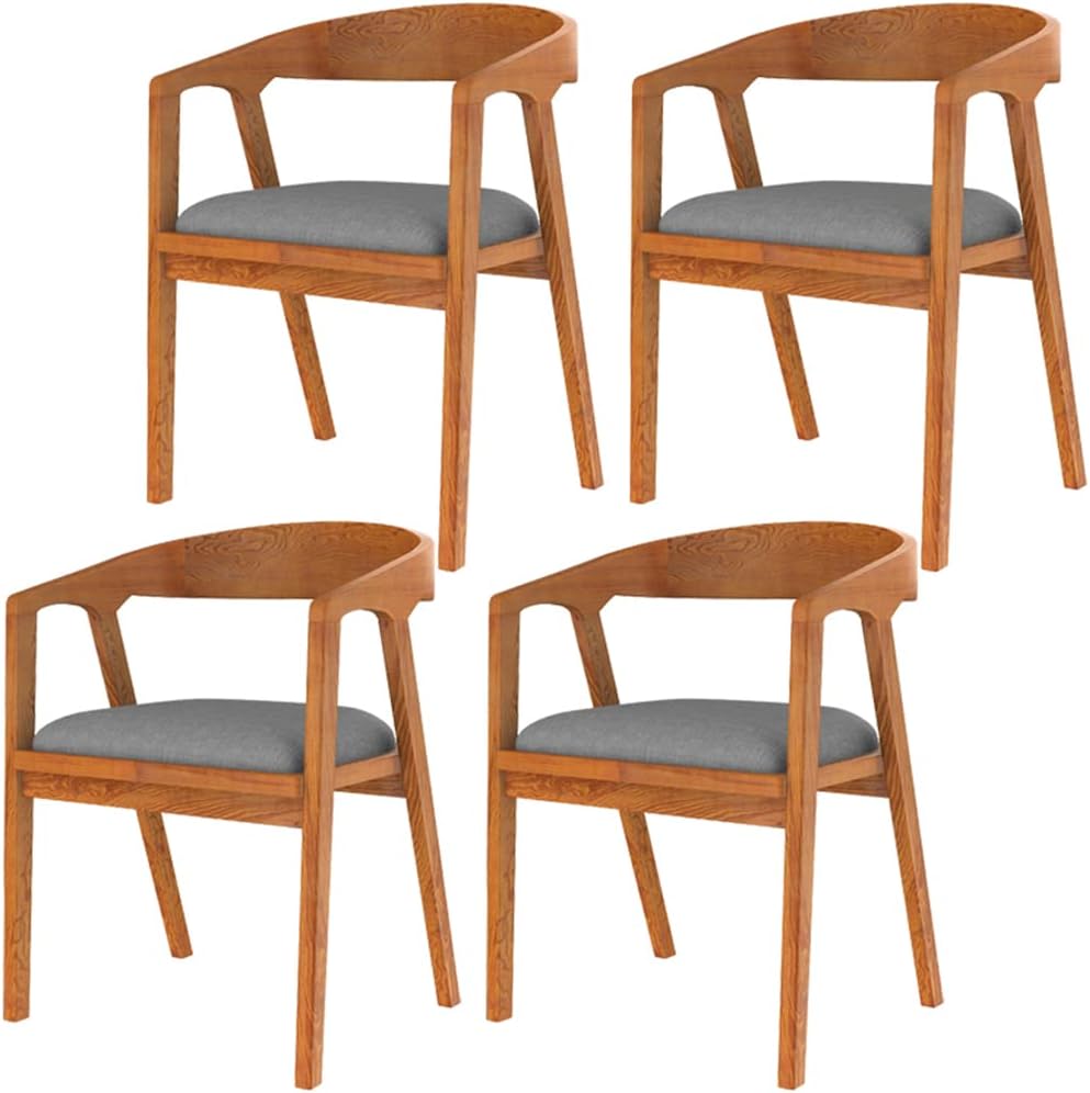 LITFAD Dining Room Arm Chairs Modern Solid Wood Kitchen
