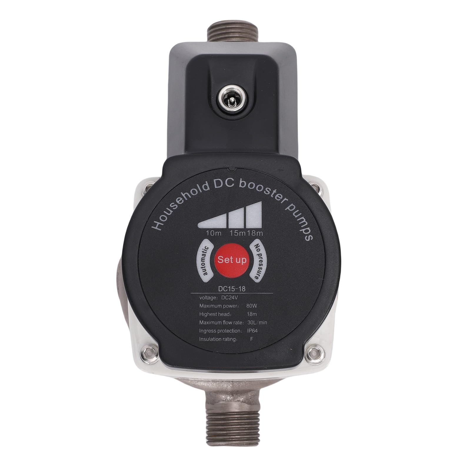 Headerbs Pompa Booster Intelligente per la Pressione Dell'acqua 475,5 | Ghisa e Acciaio Inossidabile, Interfaccia NPT da 1/2 Pollice, Doppia modalità Automatica/manuale, Bassa rumorosità 40 DB,