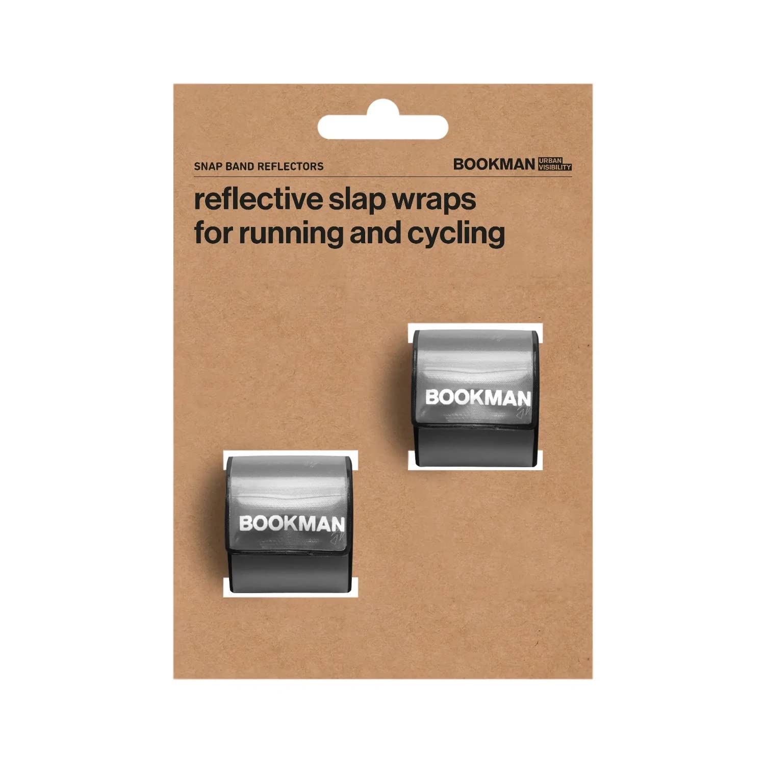 Bookman Urban VisibilitySnap Band Reflectors, Black (Pack of 2) - Reflective Running Gear - Reflective Tapes (3 x 39.5cm)
