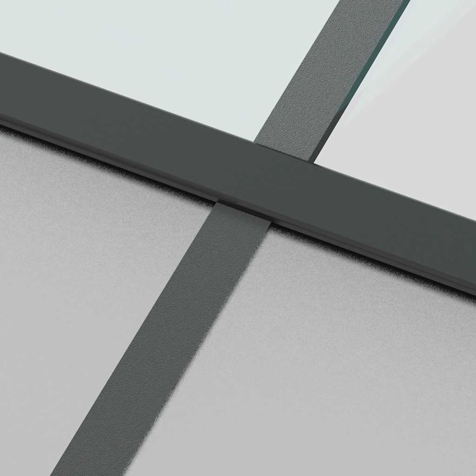 Drzwi przesuwne czarne 90 x 205 cm ze szkła hartowanego i aluminium z cichym systemem jezdnym, malowane proszkowo stalowe okucia, do salonu, sypialni i kuchni