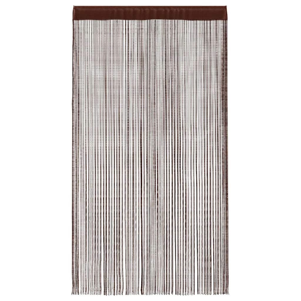 Rideaux à fils 100x250 cm Marron 2 pièces