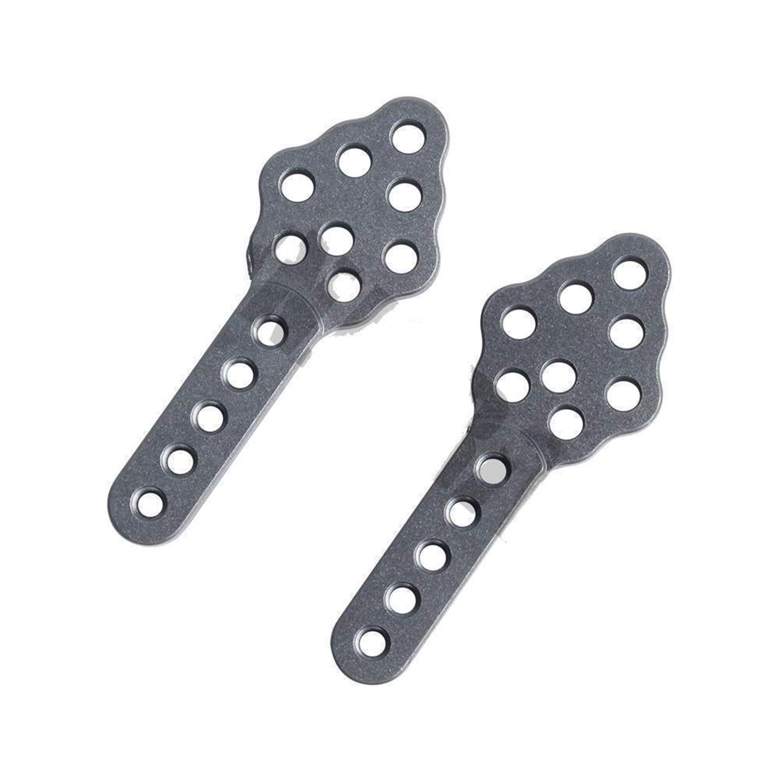 Mangia 4 Pezzi CNC Supporto Ammortizzatore Regolare Altezza Angolo Supporto for RC Crawler Car Axial SCX10 90046 D90 D110 (Color : Titanium